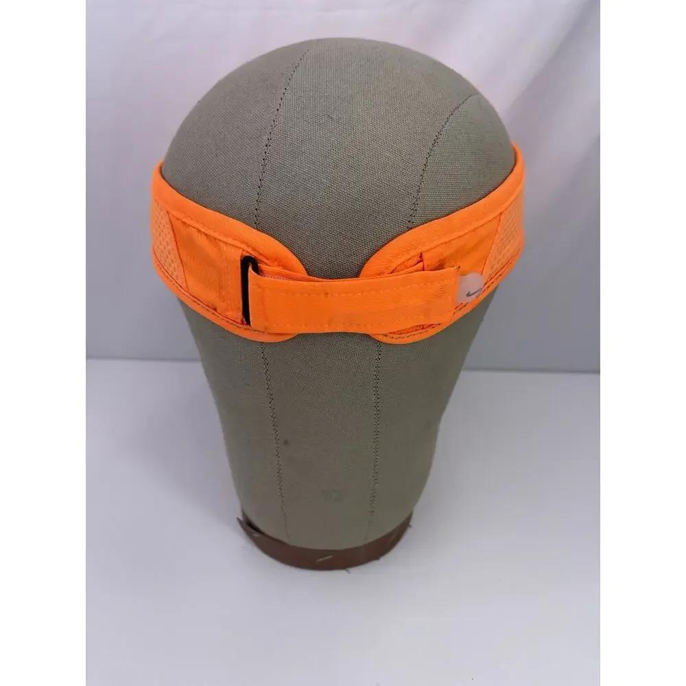 Nike Dri-FIT Daybreak Sun Visor Hat Orange Breathable Running Golf Adjustable